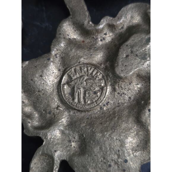 Pair of Harvin Brass Trivets 8.5" Floral Vine Design Vintage USA Mid-Century - Picture 9 of 9